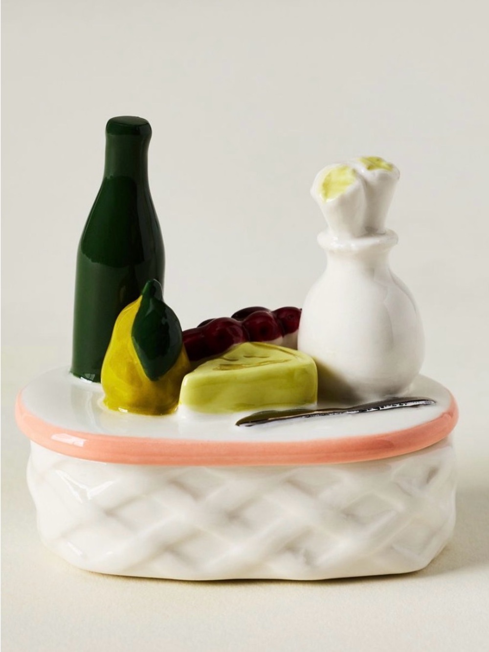 Anthropologie tiny trinket box picnic basket
